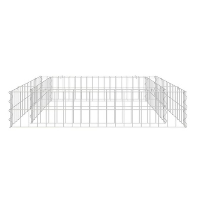 vidaXL Podwyższona donica gabionowa, galwanizowana stal, 100x100x20 cm