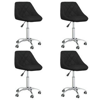 vidaXL Obrotowe krzesła stołowe, 4 szt., czarne, sztuczna skóra model standard