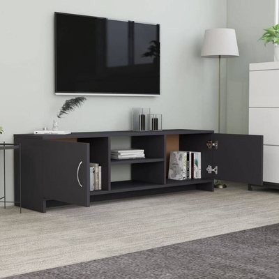 vidaXL Szafka pod TV, szara, 120x30x37,5 cm, materiał drewnopochodny