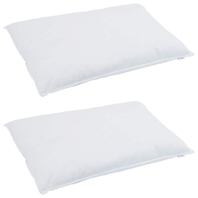 Poduszka z poduszką 2 pcs Biały 40 x 80 cm Pióra