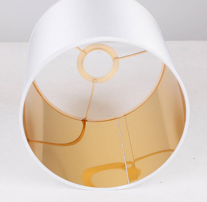 Lampa wisząca biała tkany abażur Atlanta 31-00637