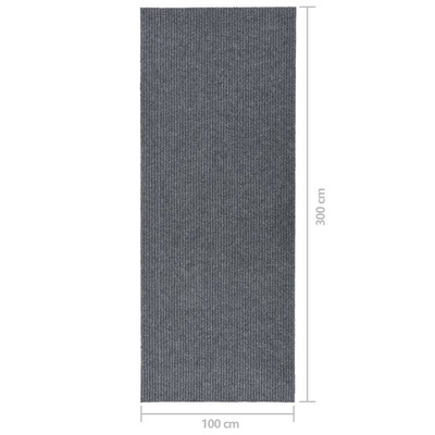 vidaXL Dywanik pochłaniający zabrudzenia, 100x300 cm, szary