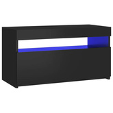 vidaXL Szafka pod TV z oświetleniem LED, czarna, 75x35x40 cm