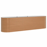 Podniesiony grządka Brązowy 320 x 80 x 81 cm Stal