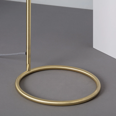 Lampa Podłogowa Złota Szklana Kula Mleczna Abruzzo Home