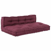 Poduszka do sofy paletowej 2 pcs Bordowy 120 x 80 x 38 cm