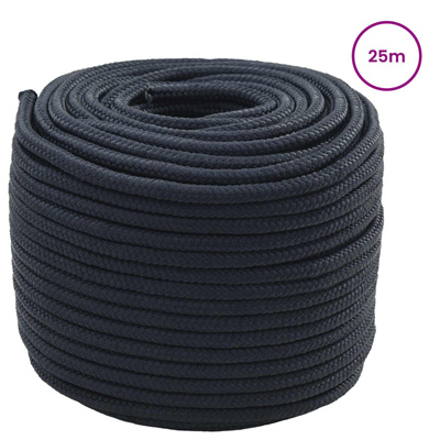 Lina do łodzi 12 mm 25 m Niebieski królewski Poliester