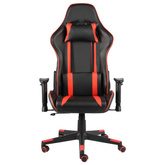 vidaXL Obrotowy fotel gamingowy, czerwony, PVC