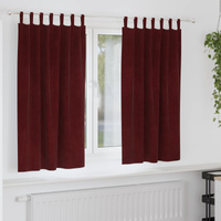 Zasłony zaciemniające 2 pcs Czerwone wino 140 x 175 cm Aksamit