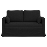 Sofa Czarny 139 x 78 x 80 cm tkanina