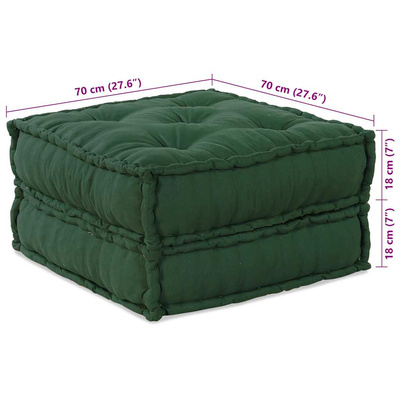 Modułowa sofa zielony 70x70x36 tkanina
