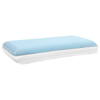 Poduszka do spania Gładki Biały 60 x 40 x 10 cm Pianka żelowa