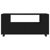 vidaXL Szafka pod TV, czarna, 102x34,5x43 cm, materiał drewnopochodny