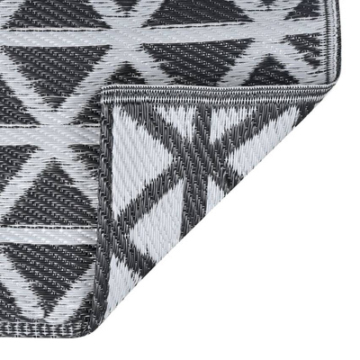 vidaXL Dywan na zewnątrz, czarny, 190x290 cm, PP