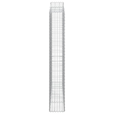 Kosze gabionowe, 4 szt, 200x30x200/220 cm, galwanizowane żelazo