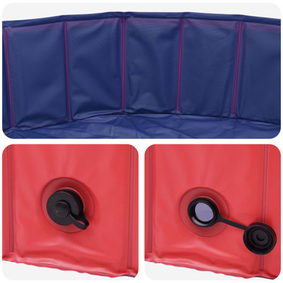 Basen dla Psów Ø300 x 38 cm Gruby PVC czerwony