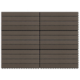 Płytka Tarasowa 6 pcs Ciemny brąz 60 x 30 cm
