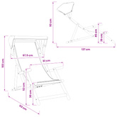 Fotel ogrodowy 2 pcs 3 Pozycja Lite Drewno Eukaliptusowe