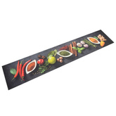vidaXL Dywanik kuchenny, wzór w przyprawy, 60x300 cm, aksamit