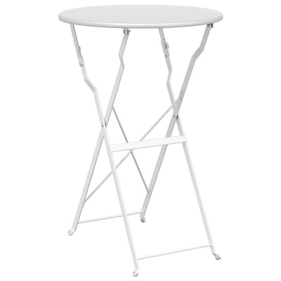 Stolik bistro Biały Ø 50 x 71 cm Stal malowana proszkowo