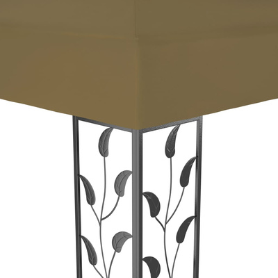 Altana z podwójnym dachem, 3x4 m, taupe, 180 g/m?