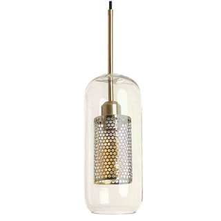 Lampa Wisząca Złota Szklana Zwis Abruzzo Nobbile E27