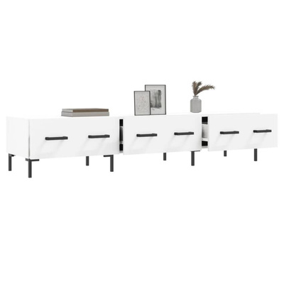 vidaXL Szafka pod TV, biała, 150x36x30 cm, materiał drewnopochodny wariant 7
