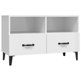 vidaXL Szafka pod TV, biała, wysoki połysk, 80x36x50 cm wariant 6