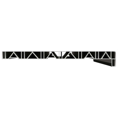 Parapet okienny Czarny z rysunkiem drewna 60 x 35 x 4,5 cm PVC