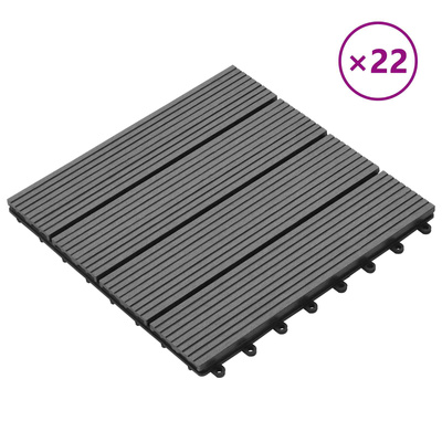 Płytka Tarasowa 22 pcs Szary 30 x 30 cm
