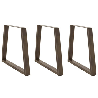 Nogi do stołu jadalnego w kształcie litery V 3 szt. Naturalna stal 70x(72-73,3) cm Stal