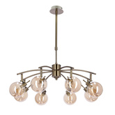 Lentini lampa wisząca patynowy 8x40w g9 klosz bursztynowy