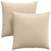 Poduszki na sofę 2 pcs Kremowy 80 x 80 cm tkanina