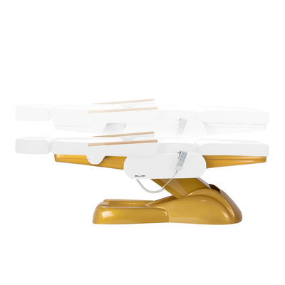 Fotel kosmetyczny elektryczny SILLON Lux 273b 3 silniki złoto biały 149496