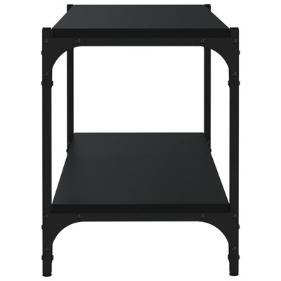 vidaXL Szafka pod TV, czarna 80x33x41 cm materiał drewnopochodny/ stal