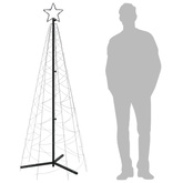 vidaXL Choinka stożkowa, 200 zimnych białych LED, 70x180 cm