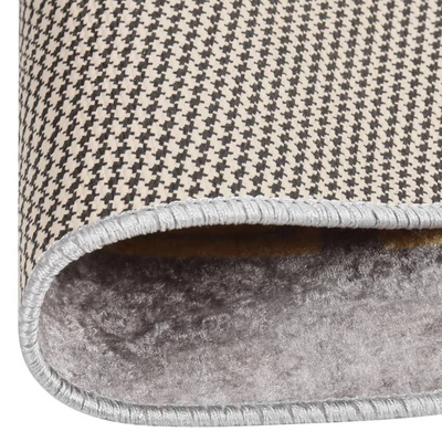 vidaXL Dywan z możliwością prania, 120 cm, szary, antypoślizgowy