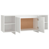 vidaXL Szafka pod TV, biała, 130x35x50 cm, płyta wiórowa
