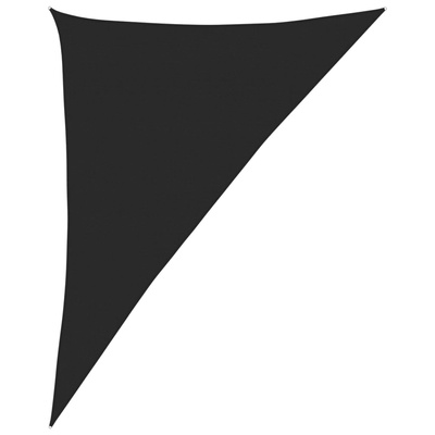 Żagiel przeciwsłoneczny, 160 g/m?, czarny, 4x5x6,8 m, HDPE