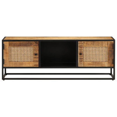 vidaXL Szafka pod TV, 110x30x40 cm, surowe drewno mango i żelazo