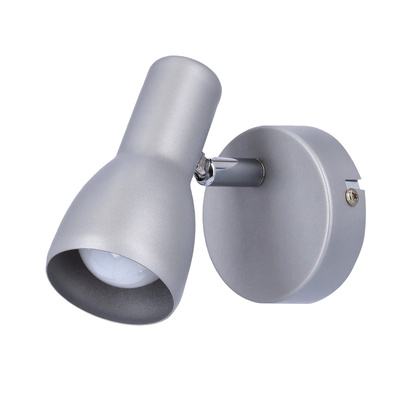Lampa ścienna Candellux kinkiet Picardo 91-43917  E14 szary srebrny