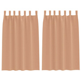 Firany blackout z kółkami 2 pcs Jasny Brąz 175 x 140 cm