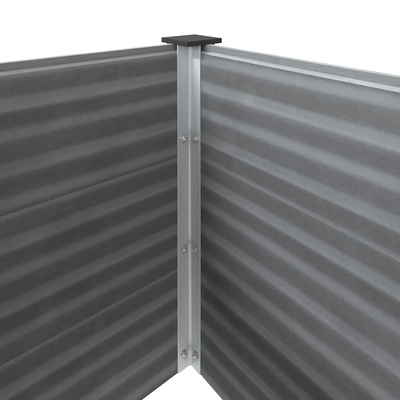 vidaXL Podwyższona donica ogrodowa, WPC, 150x50x91 cm, szara