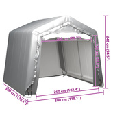 Namiot magazynowy, 300x300 cm, stal, szary