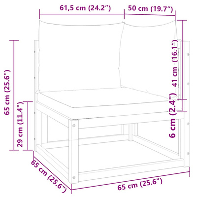Narożna sofa ogrodowa z poduszkami, drewno akacjowe i rattanowe