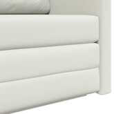 Sofa Bed Biały 124 x 71 x 78 cm Sztuczna skóra