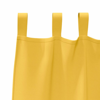 Firany blackout z kółkami 2 pcs Musztardowy Żółty 225 x 140 cm
