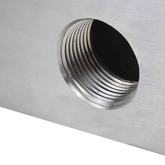 Fontanna/wodospad do basenu, prostokątny, stal nierdzewna, 30 cm