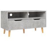 vidaXL Szafka pod TV, szarość betonu, 90x40x48,5 cm