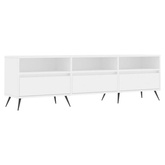 vidaXL Szafka pod TV, biała, 150x30x44,5 cm, materiał drewnopochodny wariant 4